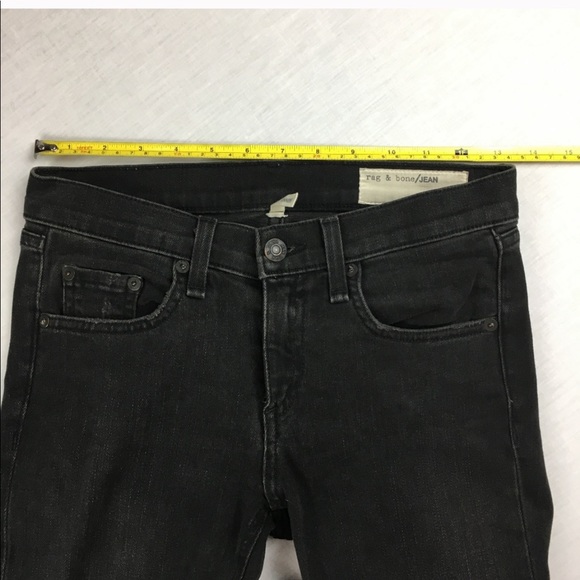 Rag and Bone Black Distressed Skinny Jeans - Picture 3 of 7